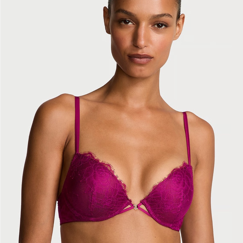 Victoria's Secret Very Sexy Push Up Bra Pink Lace 36D